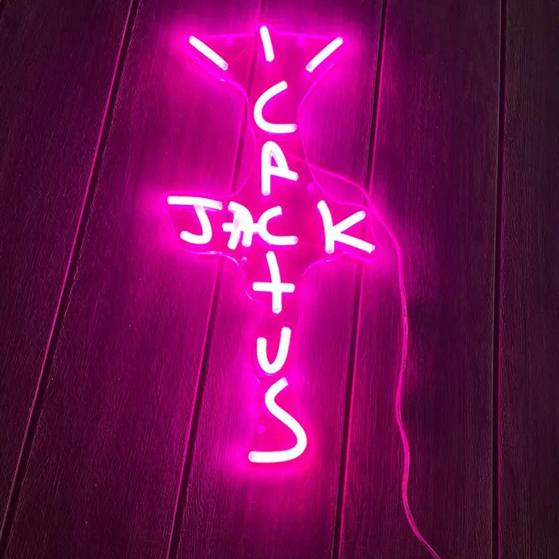 Cactus Jack LED Custom Neon Sign USB Light Room Decoration Neon Light